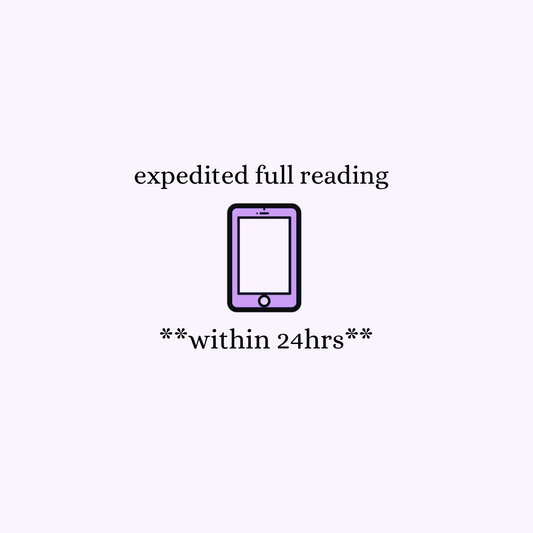 expedited full reading **within 24hrs**
